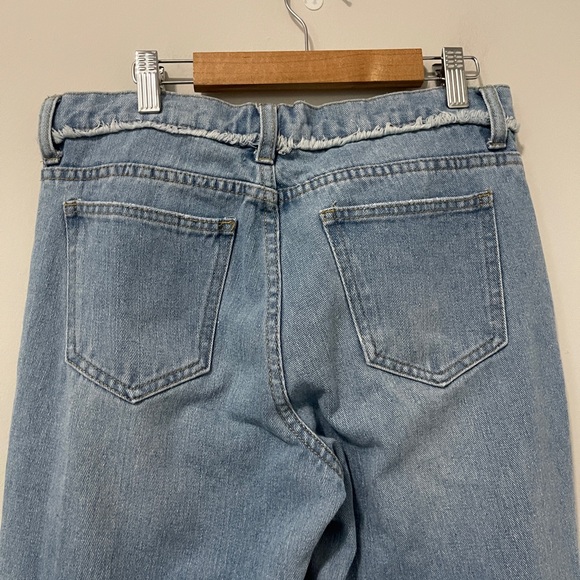 For the Republic Womens Jeans Size 4 Blue Flare Leg Distressed Denim Boho - Picture 10 of 14